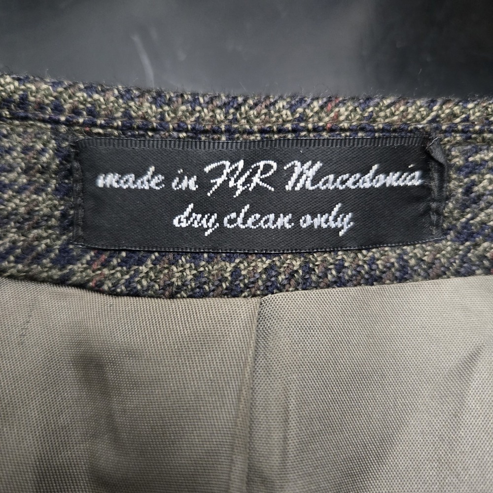 Gianfranco Ruffini Lambswool Sport Coat Blazer 48R Glen Plaid Academia Old Money - Picture 6 of 11